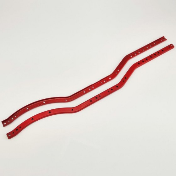 Metal Chassis Rails for SCX10 II - Red 313mm Wheelbase 