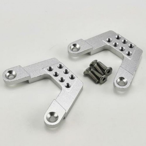 Alloy Rear Shock Hoops (Shock Tower) - Silver for SCX10 II