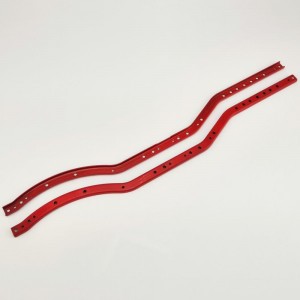 Metal Chassis Rails for SCX10 II - Red 313mm Wheelbase 