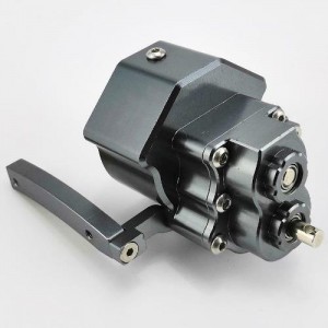 Front Forwarded Alloy Motor Gear Drive Case with Gears for SCX10 II - TiColor