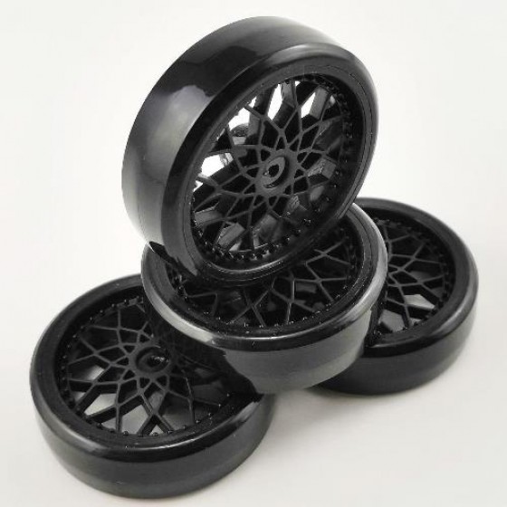 Drifting Tyres for WPL D12 - Plastick Black (5mm Adapter Hole)