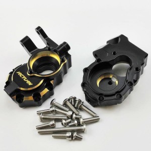 Brass Inner Front Portal Housing / Front Steering Knuckle Set -Black for (TRX-4)