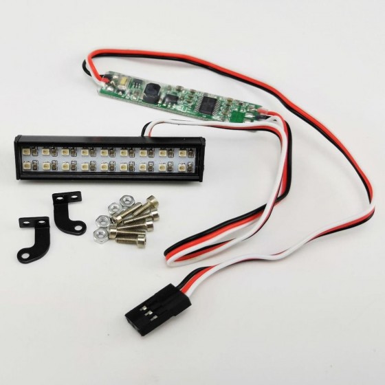 Colorful LED Light Bar - 18 Leads  5V-8.4V, 11 Mode of Lighting 54x12x12mm
