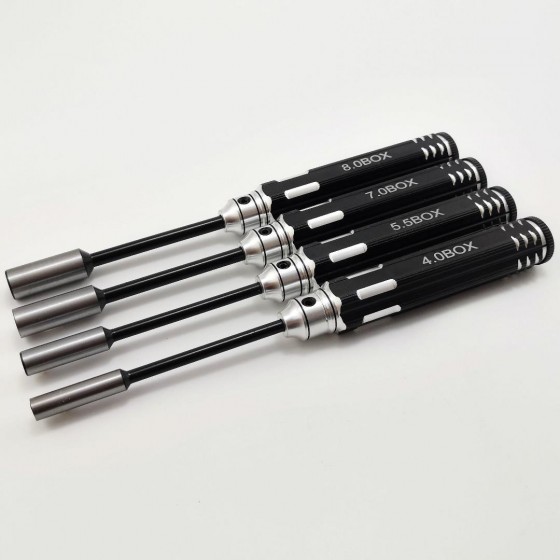 Drill Black Classic Nut Drivers Set 4pcs Box4.0/5.5/7.0/8.0mm