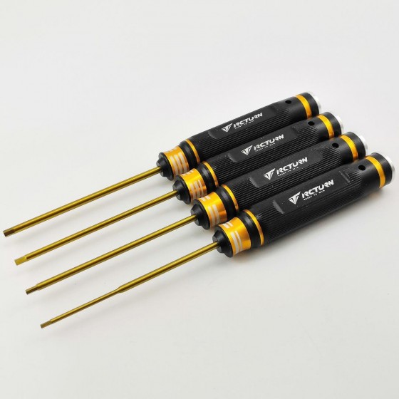 Barrel Gold Premium Allen Wrench Set - Black Gold 4pcs Hex1.5/2.0/2.5/3.0mm