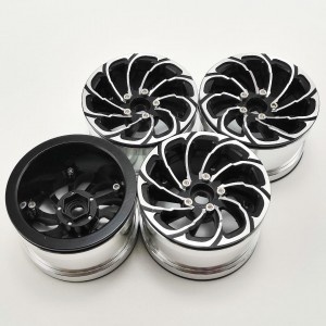 Spin Fire Black 2.2'' Aluminum Beadlock Crawler Wheels 4pcs