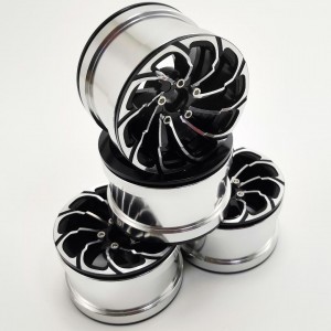 Spin Fire Black 2.2'' Aluminum Beadlock Crawler Wheels 4pcs