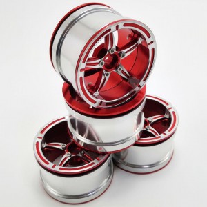 Cool Star Red ​2.2'' Aluminum Beadlock Crawler Wheels 4pcs