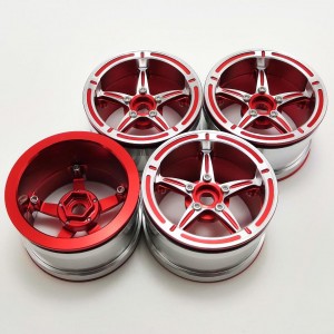 Cool Star Red ​2.2'' Aluminum Beadlock Crawler Wheels 4pcs