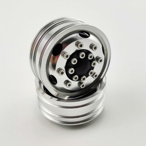 Aluminum Front Rim Silver For 1/14 Tractor Trucks B: Bearing Hub
