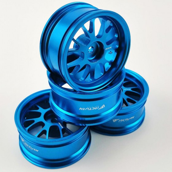 Alloy 1/10 On Road Drift Car Wheel Rims - B Style SkyBlue 52x26mm  4pcs/set