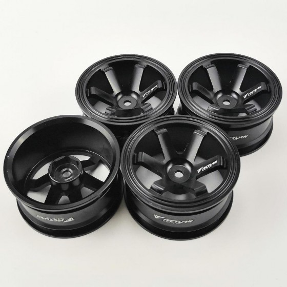 Alloy 1/10 On Road Drift Car Wheel Rims - C Style Black 52x26mm  4pcs/set