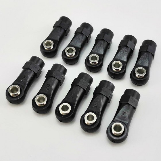 Plastic M4 Rod Ends - Small Hex  (SCX10 / II / III, TRX4) ScrewHole: M4 24x7.5mm 10pcs/bag