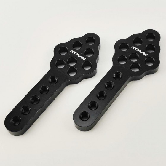Aluminum Rear Shock Tower for (SCX10 II)-Black 2pcs 51x20x4mm