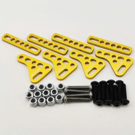 Aluminum Shocks Tower Mount for Dual Damper (SCX10 II) - Gold
