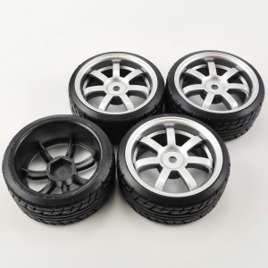 A1 Type - Black 1/10 Drifting Tires for HSP94123, Hex12mmHub  62x26mm,   4pcs/set without gluded