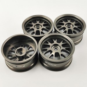 Alloy 1/10 On Road Drift Car Wheel Rims - B Style TiColor 52x26mm  4pcs/set