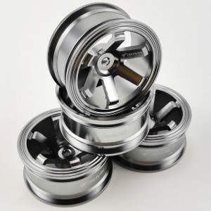 Alloy 1/10 On Road Drift Car Wheel Rims - C Style TiColor 52x26mm  4pcs/set