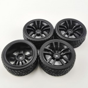 A1 Type - Black 1/10 Touring Car Tires for HSP94123, 12mm hex   62x26mm,   4pcs/set without gluded