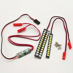 Front and  Rear Bumper LED Light Bars with Controller for 1/10 Maxx