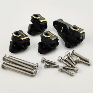 Black Brass Lower Shock Suspension Link Mount Set for (TRX-4)