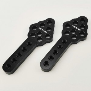Aluminum Rear Shock Tower for (SCX10 II)-Black 2pcs 51x20x4mm