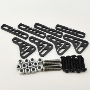 Aluminum Shocks Tower Mount for Dual Damper (SCX10 II) - Black
