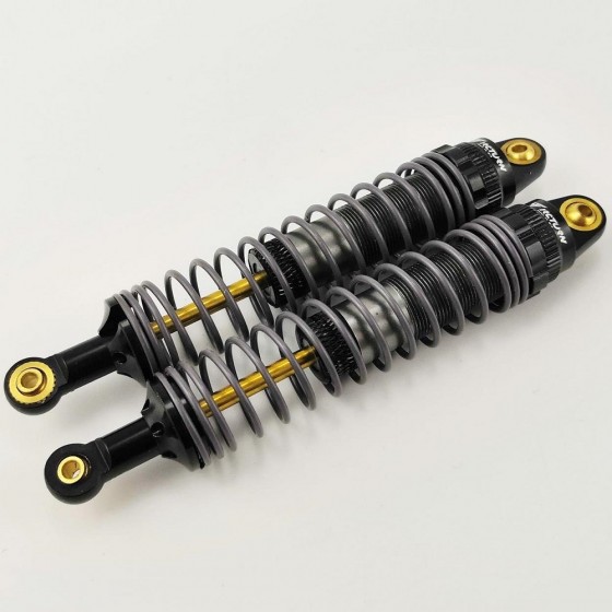 Alloy Adjustable Oil Filled Shocks Absorber Damper for 1/10 Scale Crawler - Black 113mm(-88mm) 1pair/set 113x18x18mm (Shock Oil Needed)