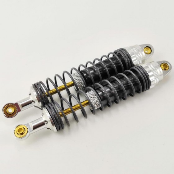 Alloy Adjustable Oil Filled Shocks Absorber Damper for 1/10 Scale Crawler - Silver 113mm(-88mm) 1pair/set 113x18x18mm (Shock Oil Needed)