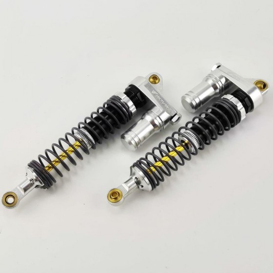 Alloy Piggyback Adjustable Oil Filled Shocks Absorber Damper for 1/10 Scale Crawler - Silver 120mm(-88mm) 1pair/set 120x35x18mm (Shock Oil Needed)