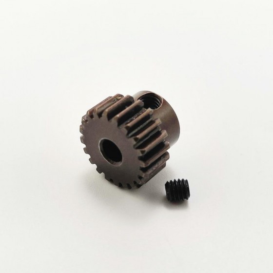3.175 Bore 48DP - 20T Aluminum 7075 Hard Coated Motor Pinions Gear - Red with M3 set screw for 1/10 RC Car