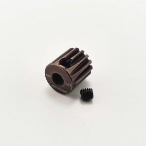 3.175 Bore 48DP - 14T Aluminum 7075 Hard Coated Motor Pinions Gear - Red with M3 set screw for 1/10 RC Car