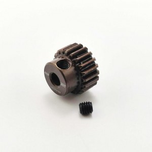 3.175 Bore 48DP - 20T Aluminum 7075 Hard Coated Motor Pinions Gear - Red with M3 set screw for 1/10 RC Car