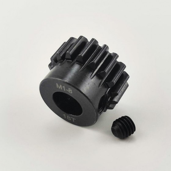 8mm Bore M1 - 18T Hardened Steel Pinion Gear with M5 Set Screw For 1/5 RC Cars