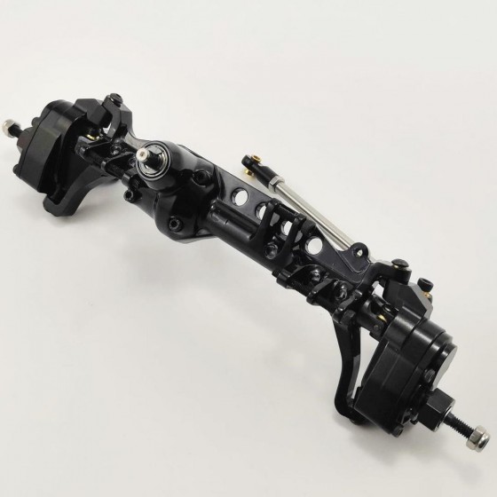 Alloy Portal Axle Set for SCX10III - Front Black with gears, assemblied Diff Gears: 24T/8T Portal Gears: 23T/12T Gear Ratio: 5.75:1