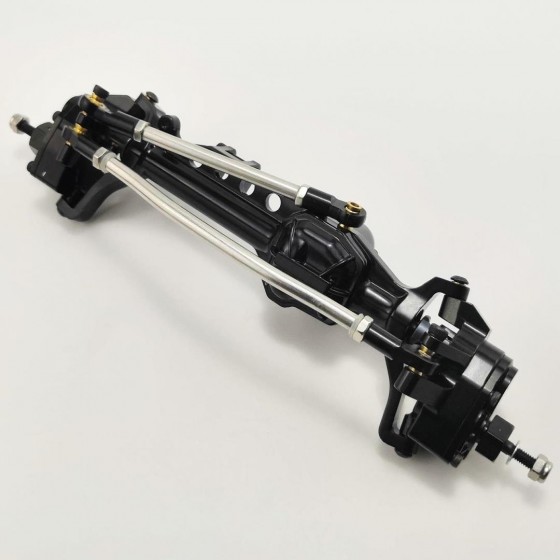 Alloy Portal Axle Set for SCX10III - Front Black with gears, assemblied Diff Gears: 24T/8T Portal Gears: 23T/12T Gear Ratio: 5.75:1