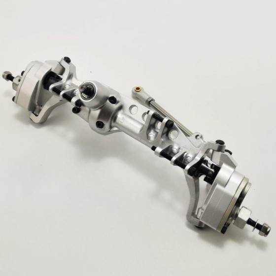 Alloy Portal Axle Set for SCX10III -  Front Silver with gears, assemblied Diff Gears: 24T/8T Portal Gears: 23T/12T Gear Ratio: 5.75:1