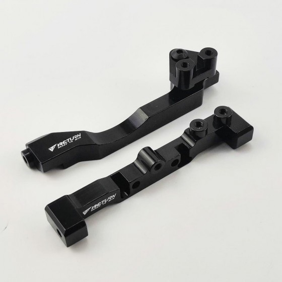 Aluminum  Servo Mount for SCX10 III - Black (Steering Mount Chassis Brace)