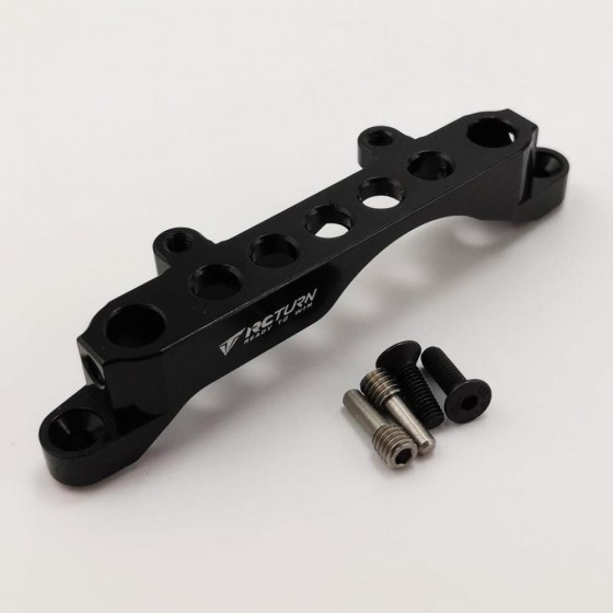 Aluminum Upper Brace of Front Shock Tower Mount for SCX10 III - Black (Upper Shock Tower Brace)
