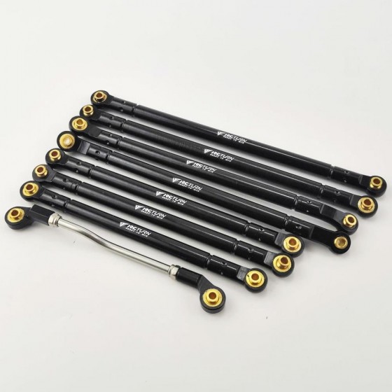 Aluminum Suspension Links Set for SCX10 III - Black (Panhard Bar and links -Portal / Steering Links / Chassis Links)