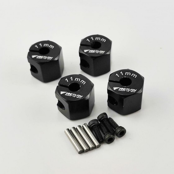 Alloy Wheel Hex Adaptor 12x11mm - Black