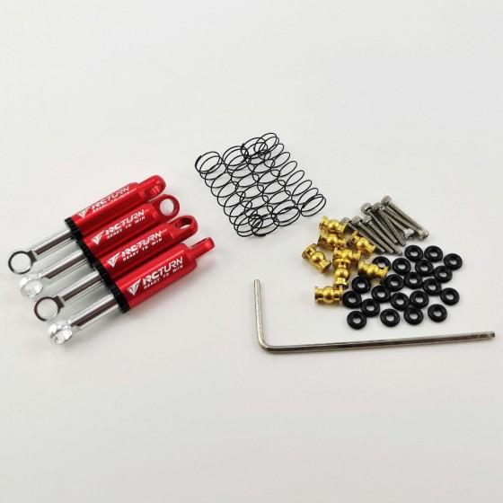 Alloy Shocks with Built-in Shocks Set - V2 Red for SCX24 4pcs/set​