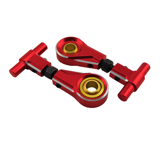 Aluminum Adjustable Front Upper Arm Set  For TT02 - Red