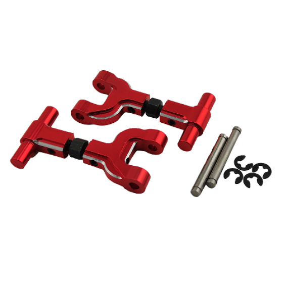Aluminum Adjustable Rear Upper Arm Set  For TT02 - Red