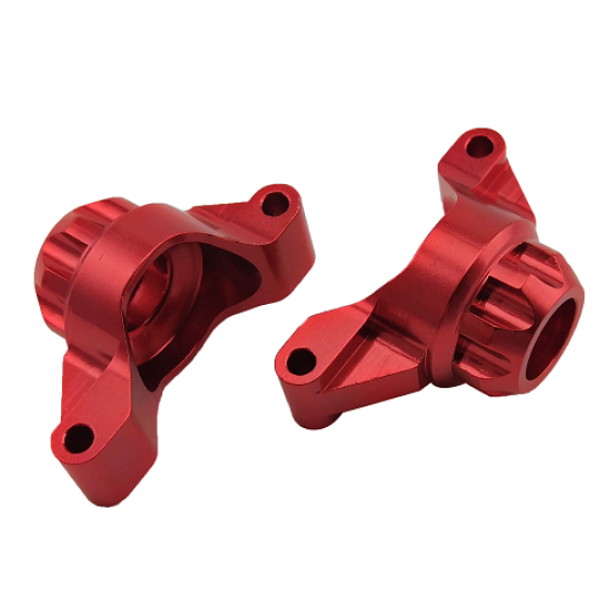 Aluminum Rear Hub/Knuckle Arm For TT02  RTOR01008A: Red 2pcs/set