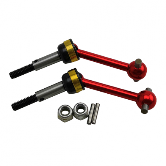 CVD / Alum Universal Shaft For TT01 TT01E TT02 RTOR01011A: Red 2pcs/set