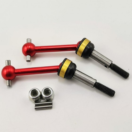 CVD / Alum Universal Shaft For TT01 TT01E TT02 RTOR01011A: Red 2pcs/set