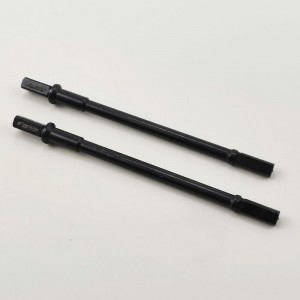 Steel Rear Axle Shaft Set for SCX10 III - Black (Straight Axle Shaft)