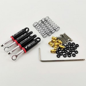 Alloy Shocks with Built-in Shocks Set - V2 Black for SCX24 4pcs/set