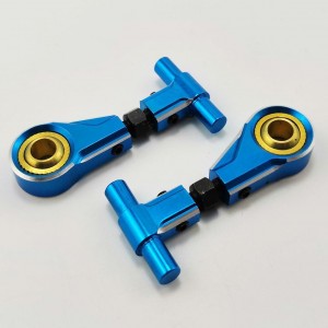 Aluminum Adjustable Front Upper Arm Set  For TT02 - Blue